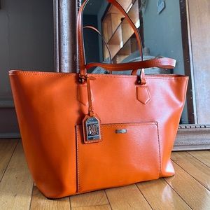 Ralph Lauren Medium Size Orange Tote